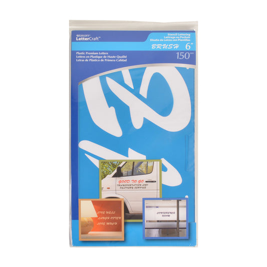6-Inch Blue Plastic Die-Cut Letter Sheets