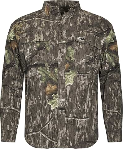 Men's Long Sleeve Cotton Camo Hunting Shirt