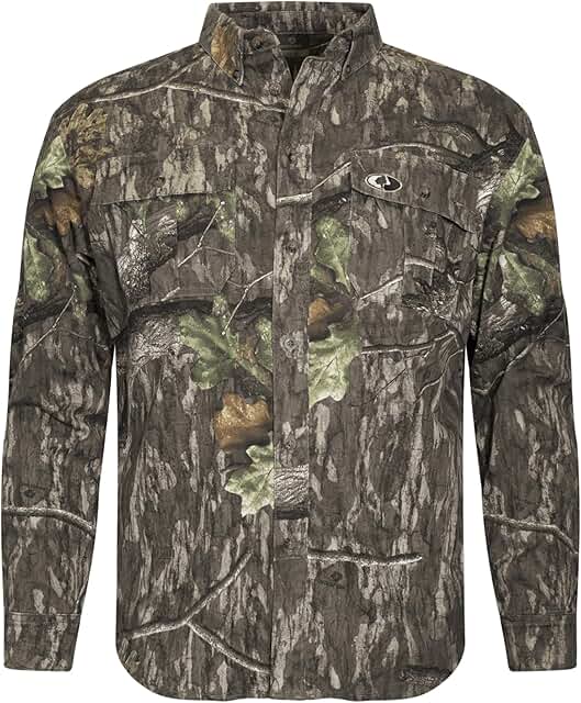 Men's Long Sleeve Cotton Camo Hunting Shirt