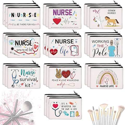 30-Piece Nurse Appreciation Week Gift Set in Canvas Pouch