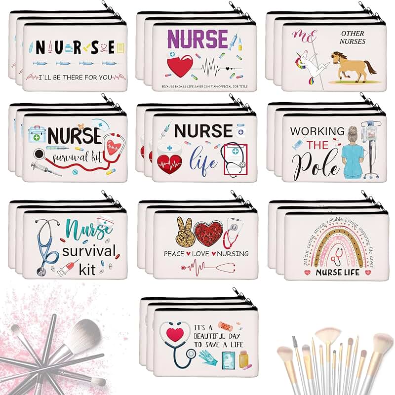 30-Piece Nurse Appreciation Week Gift Set in Canvas Pouch