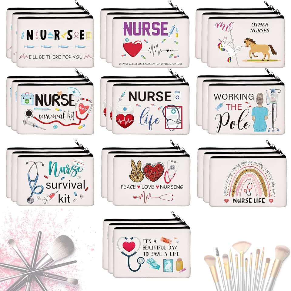 30-Piece Nurse Appreciation Week Gift Set in Canvas Pouch