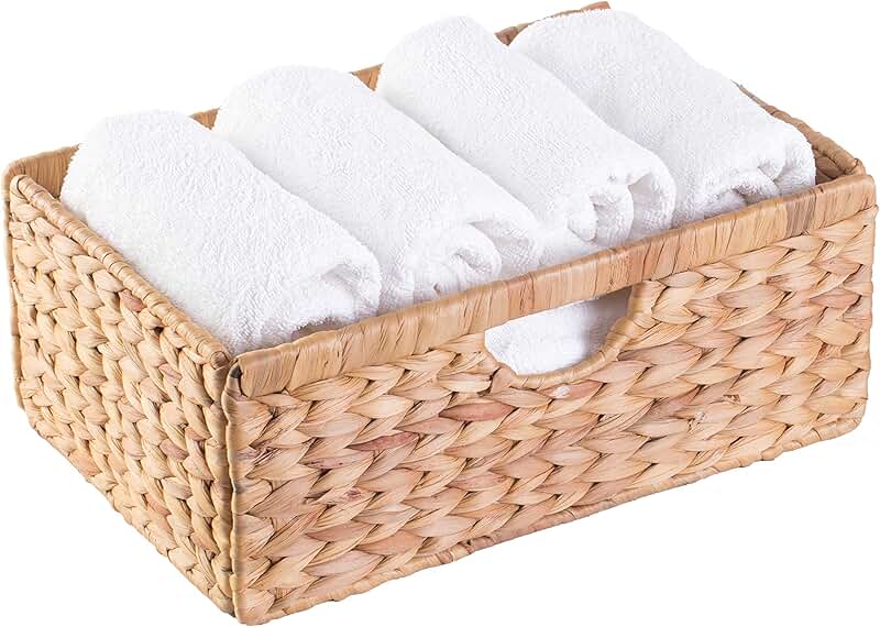 Set of 4 Cotton Rope Storage Baskets, 11x10.5x10.5 Inches