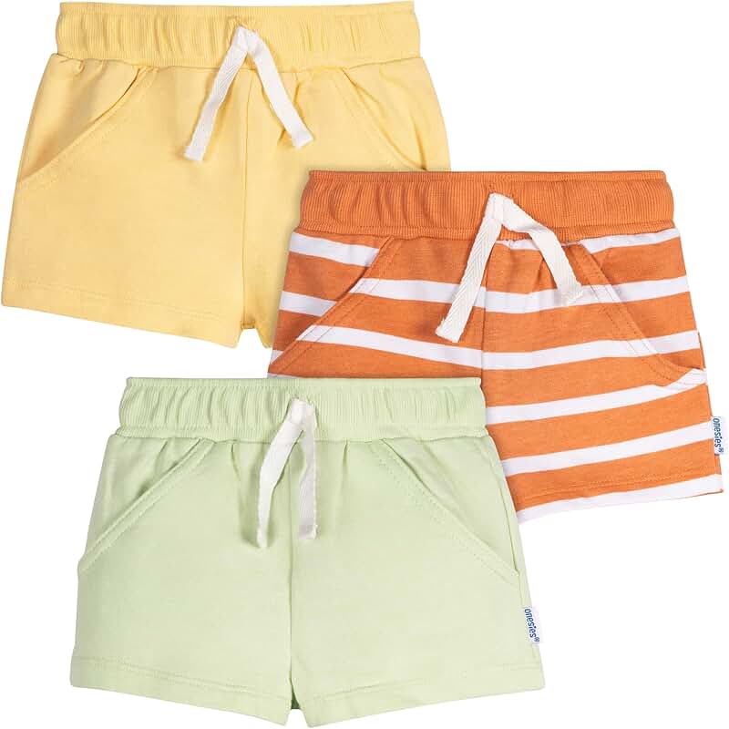 Set of three baby knit shorts