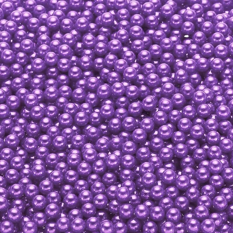 2500 Faux Purple Pearl Beads for Crafts and Decor