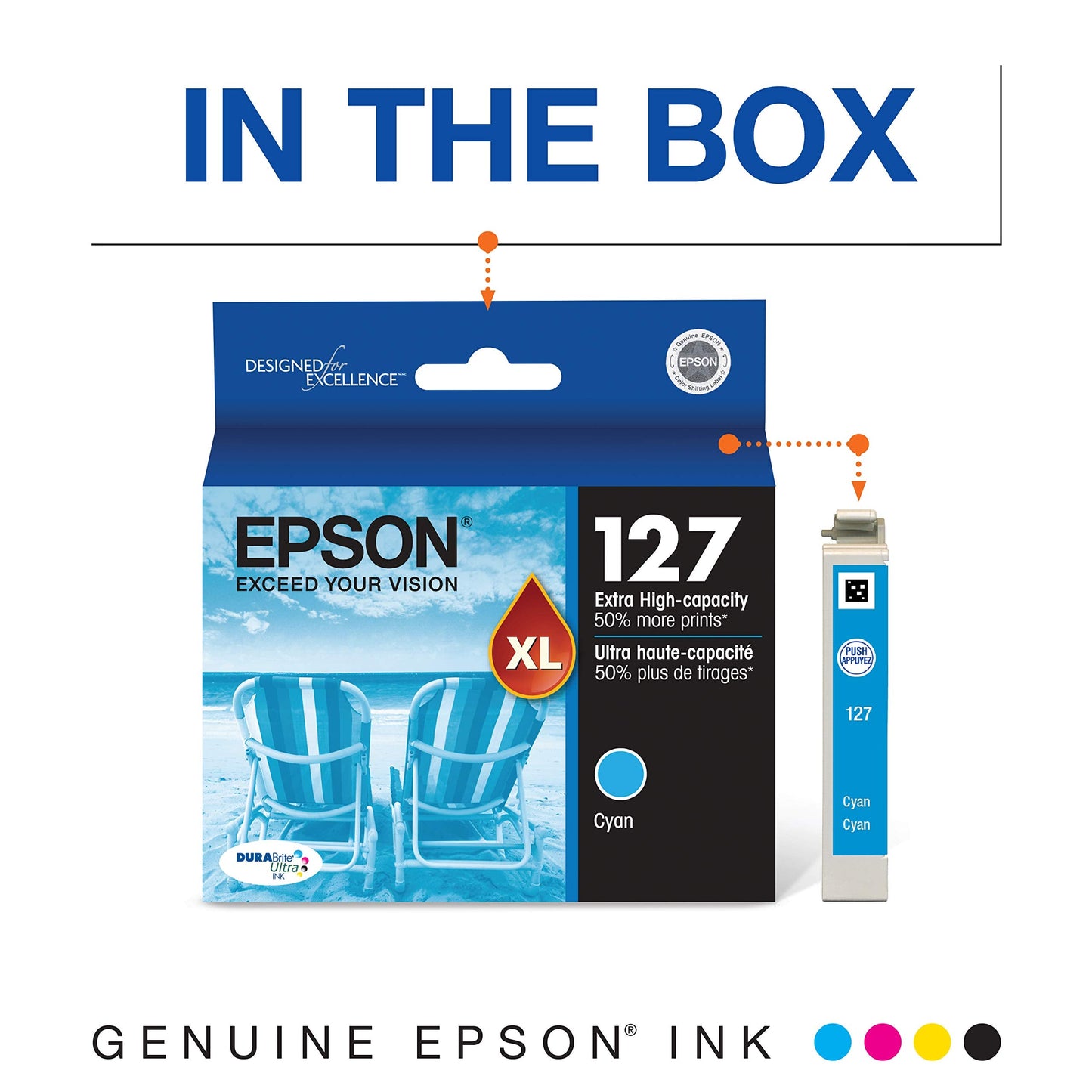 DURABrite Ultra 127 Extra High-capacity Ink Cartridge Cyan T127220-S