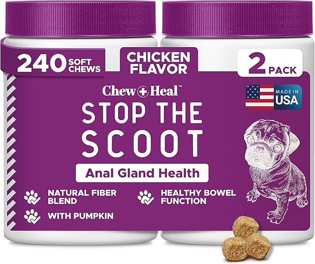 Stop The Scoot Soft Chews for Dogs with Pumpkin Powder