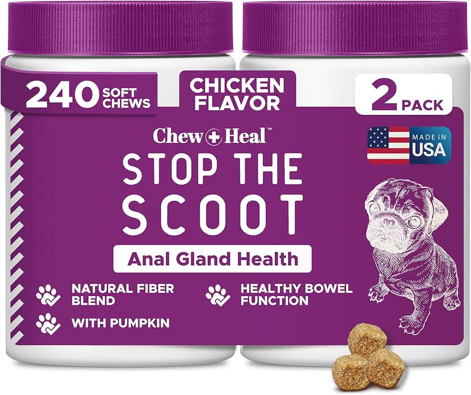 Stop The Scoot Soft Chews for Dogs with Pumpkin Powder
