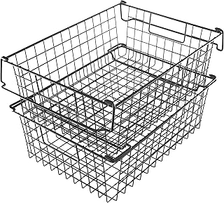 Large Stackable Wire Storage Baskets, 16"x12"