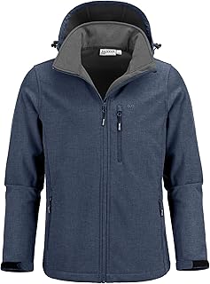 Men's Fleece-Lined Softshell Hooded Windbreaker