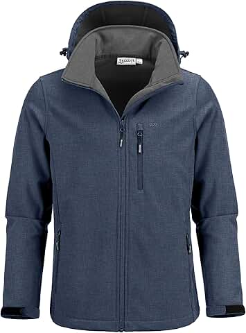 Men's Fleece-Lined Softshell Hooded Windbreaker