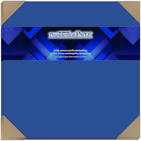 Royal Blue Cover Sheets, 12x12 Inches, 65 lb, 25 Sheets