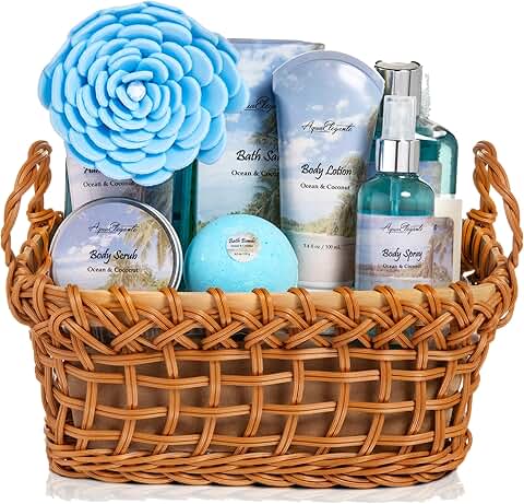 Luxury Spa Basket for Women with Bath Products
