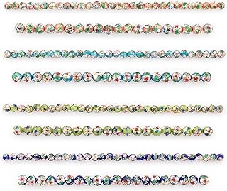 Vintage Hand-Painted Cloisonne Beads, 200 Multicolor Jewelry Supplies