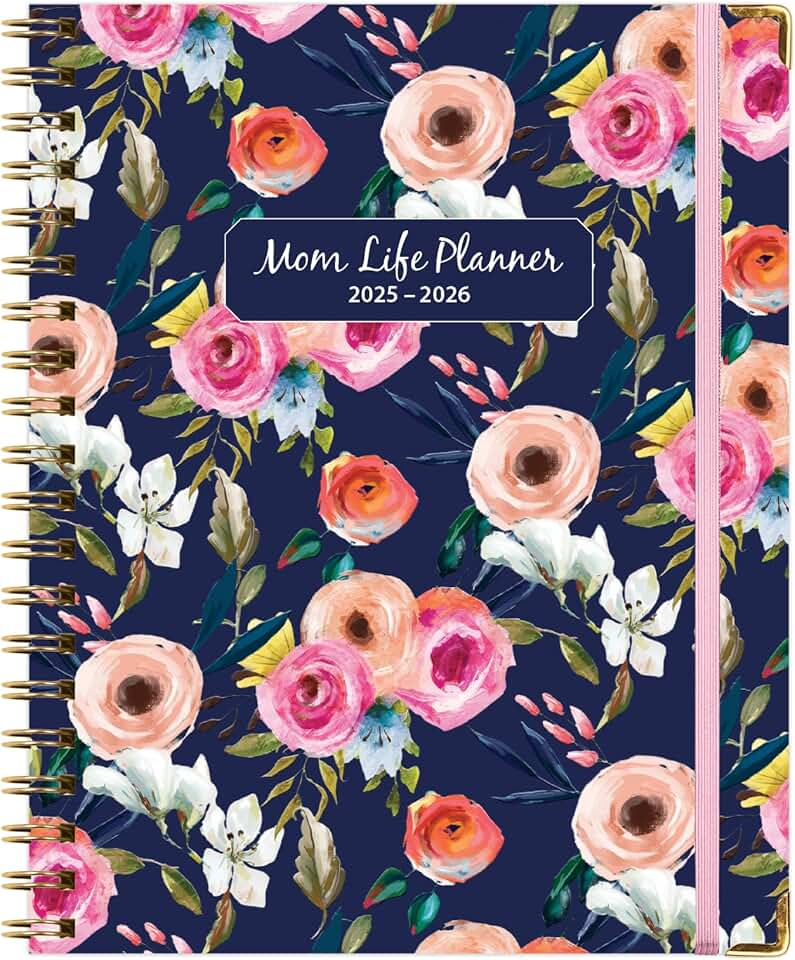 Mom Life Planner June 2025–July 2026 with Record, Budget, Meal, and Habit Pages