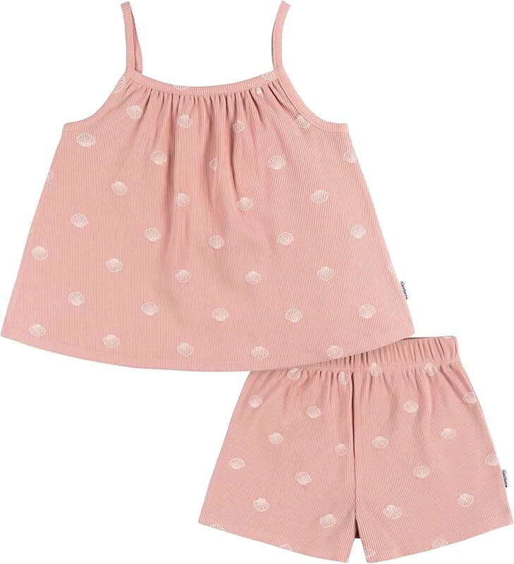 Baby Girl Sleeveless Tank Top and Shorts Set