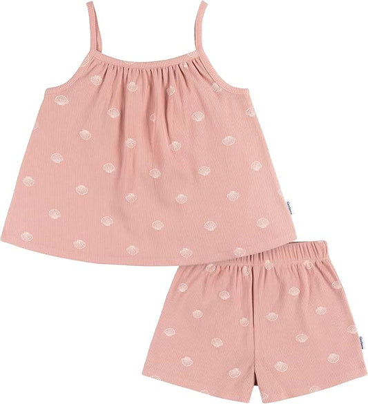 Baby Girl Sleeveless Tank Top and Shorts Set