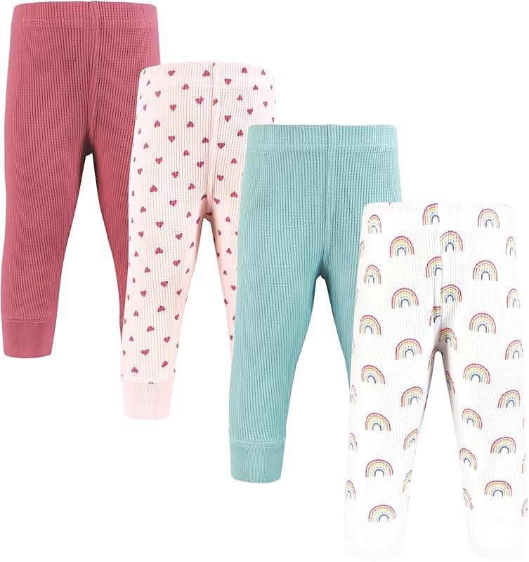 Unisex Baby Thermal Tapered Ankle Pants 4 Pack