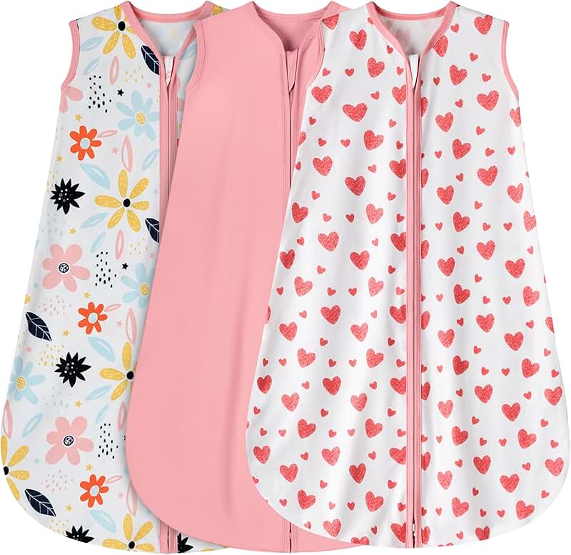 3-Pack Baby Sleep Sacks for 0-6 Months