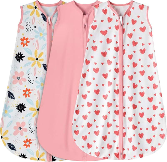 3-Pack Baby Sleep Sacks for 0-6 Months