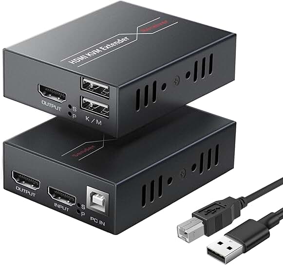 196ft HDMI KVM USB Extender Over Cat Ethernet