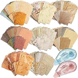 226 Sheets Vintage Scrapbook Paper Kit with Photo Tapes