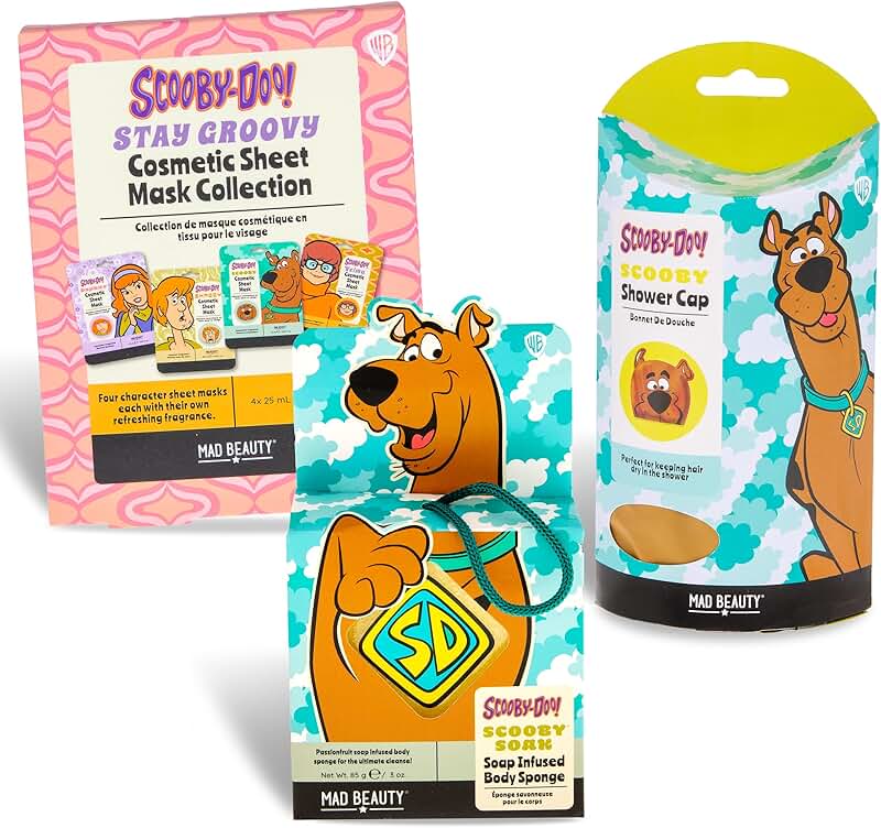 Scooby-Doo Skincare Gift Set with Shower Cap and Masks