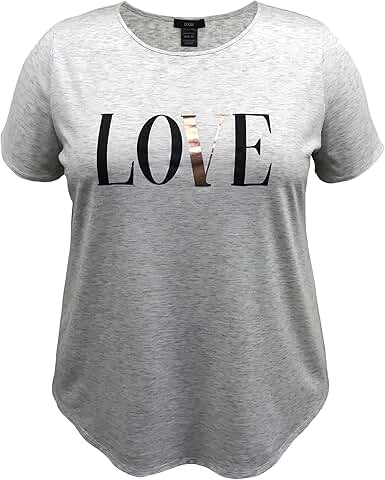 Women’s Plus Size Short Sleeve Print Top