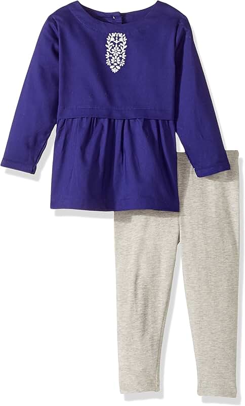 Baby Girl's Two-Piece Peplum Top Set