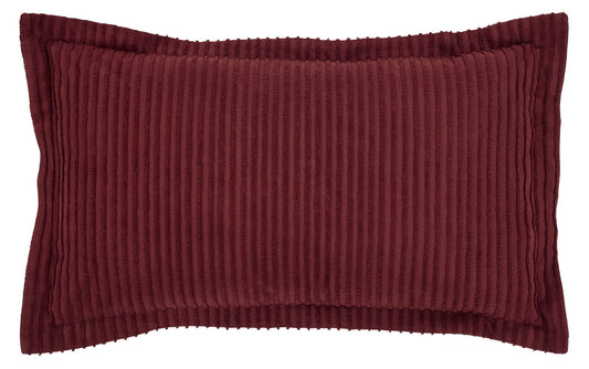 Jullian is Super Soft and Light Weight in Bold Stripes Design 100% Cotton Tufted Unique Luxurious Machine Washable Tumble Dry, King Sham, Burgundy