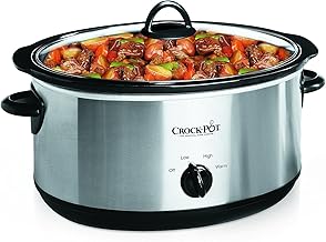 7 Quart Oval Manual Slow Cooker in Stainless Steel
