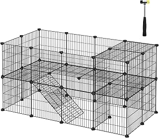 Small Animal Playpen with Zip Ties and Two Levels