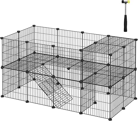 Small Animal Playpen with Zip Ties and Two Levels