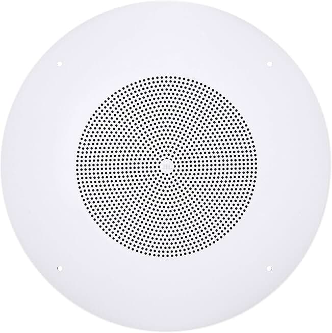 Round Ceiling Speaker, 8-inch, 5W, Multi-Tap, White