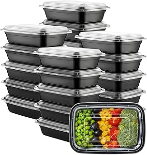24 oz Meal Prep Containers, 50 Pack
