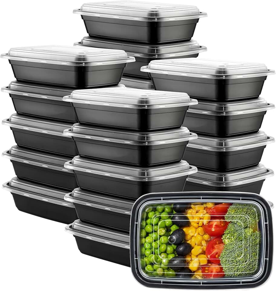 24 oz Meal Prep Containers, 50 Pack