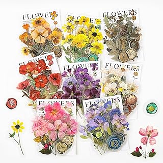 Flower and Wax Seal Stickers for Crafts and Projects