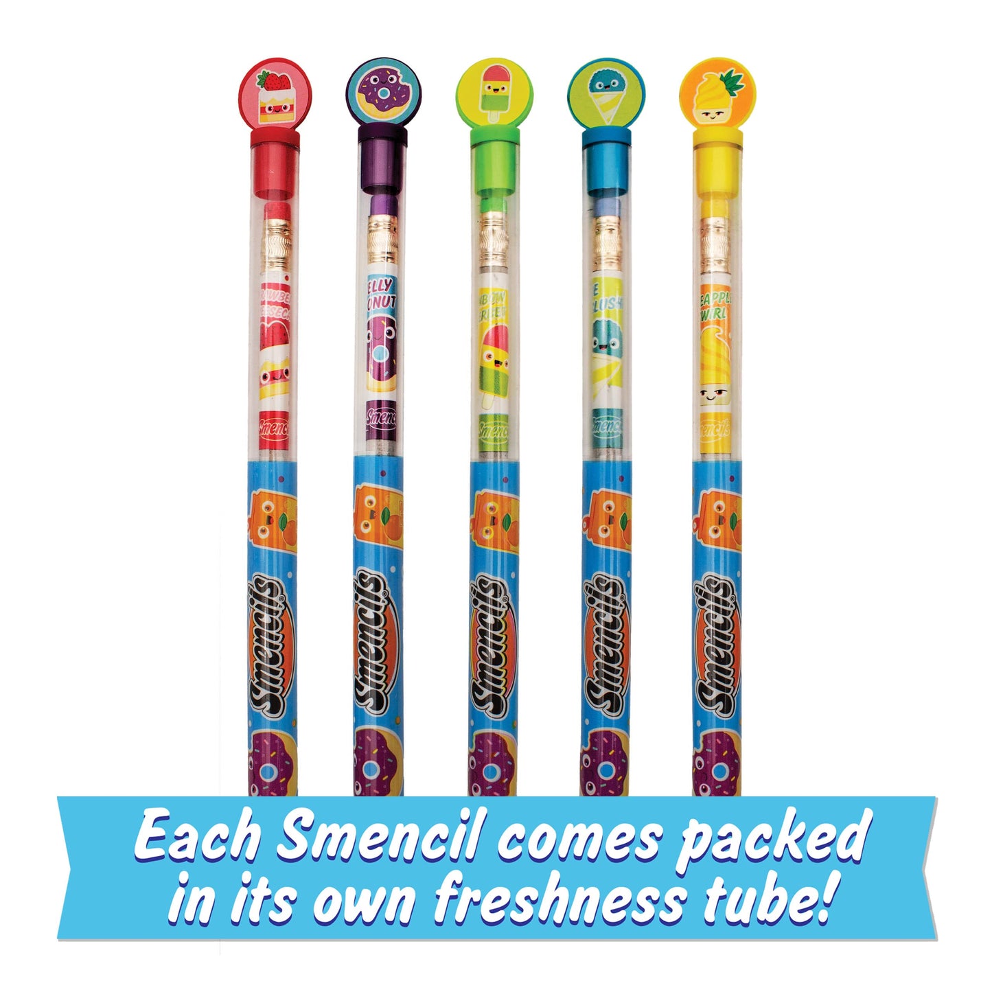 Set of 5 scented HB #2 graphite pencils