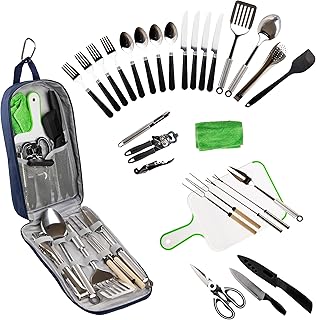 30-Piece Camping Cooking Utensil Set with Carry Case