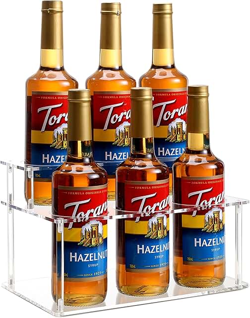 Acrylic 6-Bottle Coffee and Wine Syrup Rack
