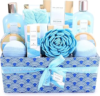 Ocean Scented Spa Gift Basket with Bath Products