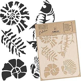 A4 Jurassic Ammonite Fossil Painting Stencil