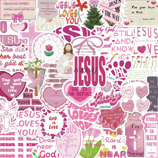 50 Waterproof Christian Bible Verse Stickers for Women