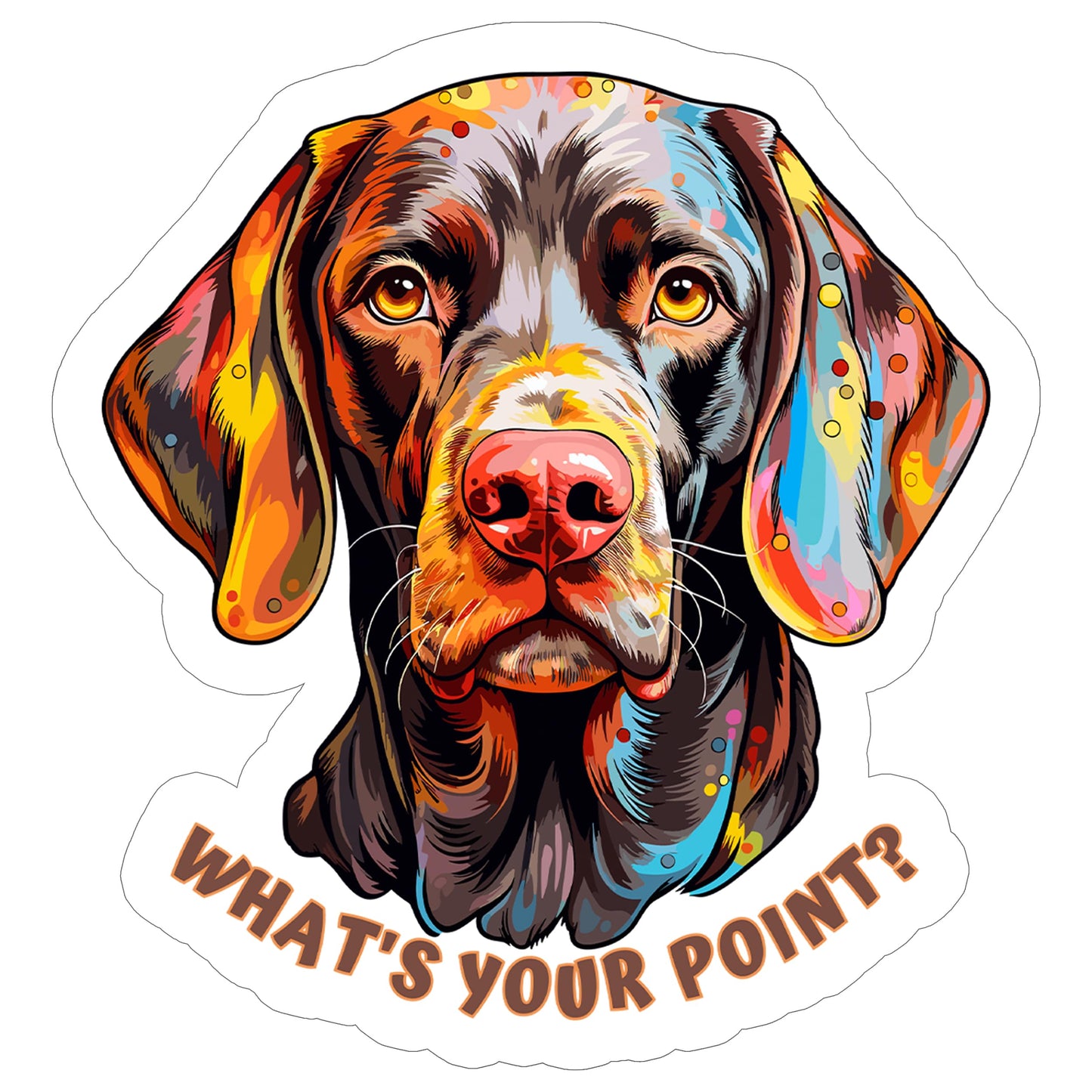 German Shorthaired Pointer Dog Sticker, Waterproof Vinyl Decal