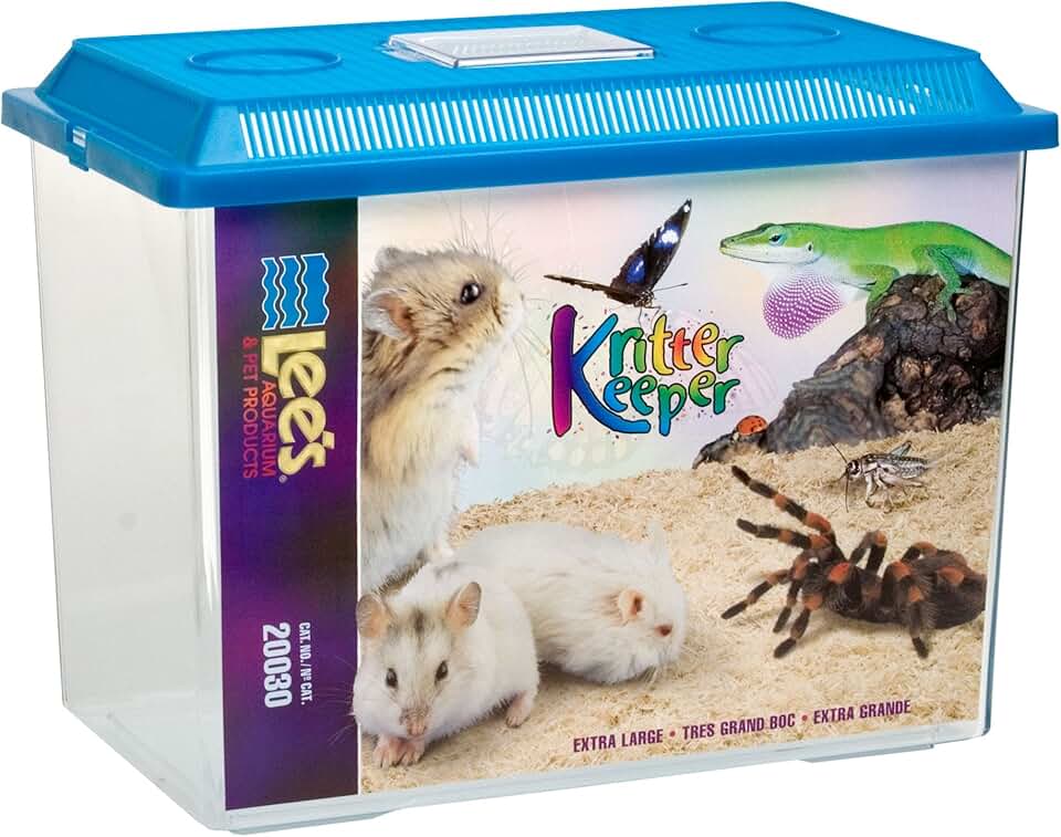 Large rectangular critter keeper with lid
