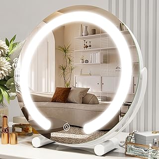 12-Inch Lighted Makeup Mirror with Touch Control