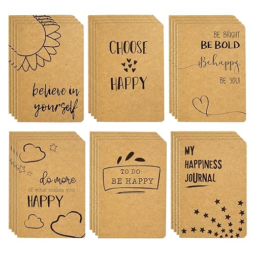 Bulk A6 Kraft Journals, 24 Pack, Soft Cover, 80 Pages