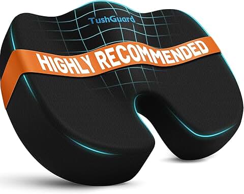 Memory Foam Office Chair Cushion with Non-Slip Back
