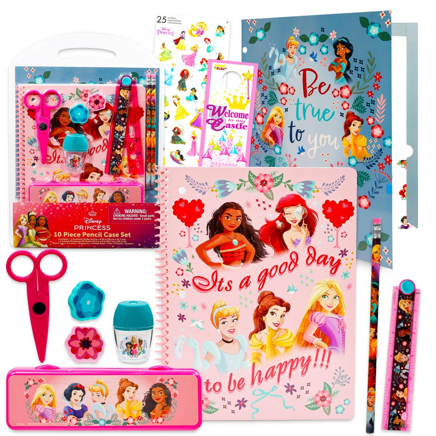 School Supplies Pack with Folders, Notebook, Pencils, and More