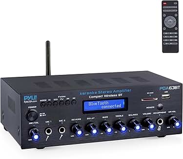 Wireless Bluetooth Stereo Amplifier with FM Radio and USB
